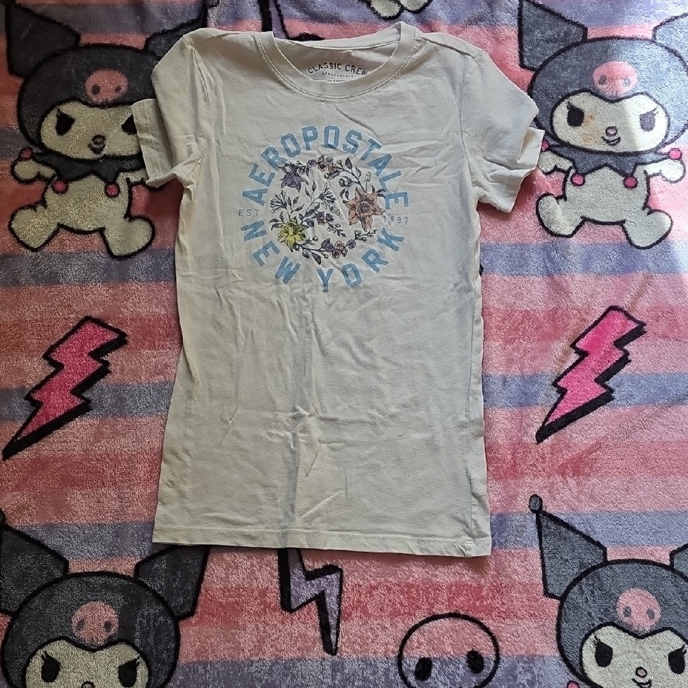 Aeropostale Cream Graphic Kids T-Shirt
